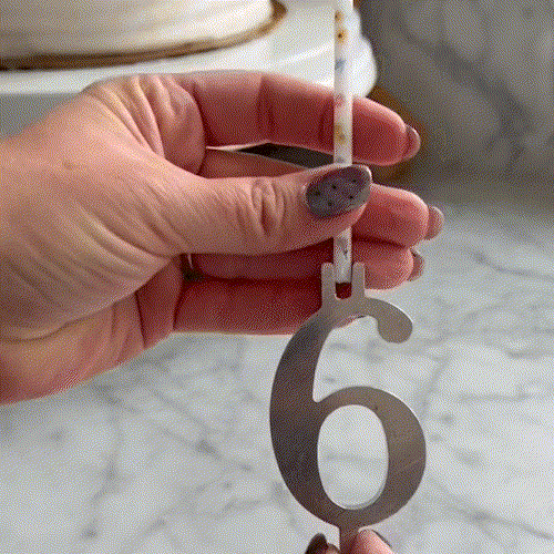 Reusable Number Birthday Candle Holder Set