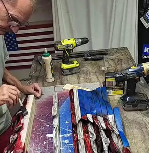 FreedomForge - Handcrafted Wooden American Flag