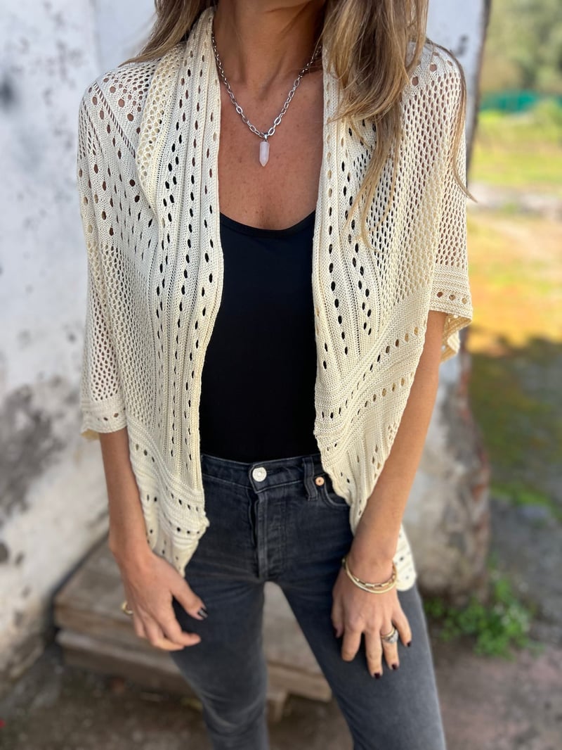 AirLoom – Stylish Hollow Knit Casual Cardigan
