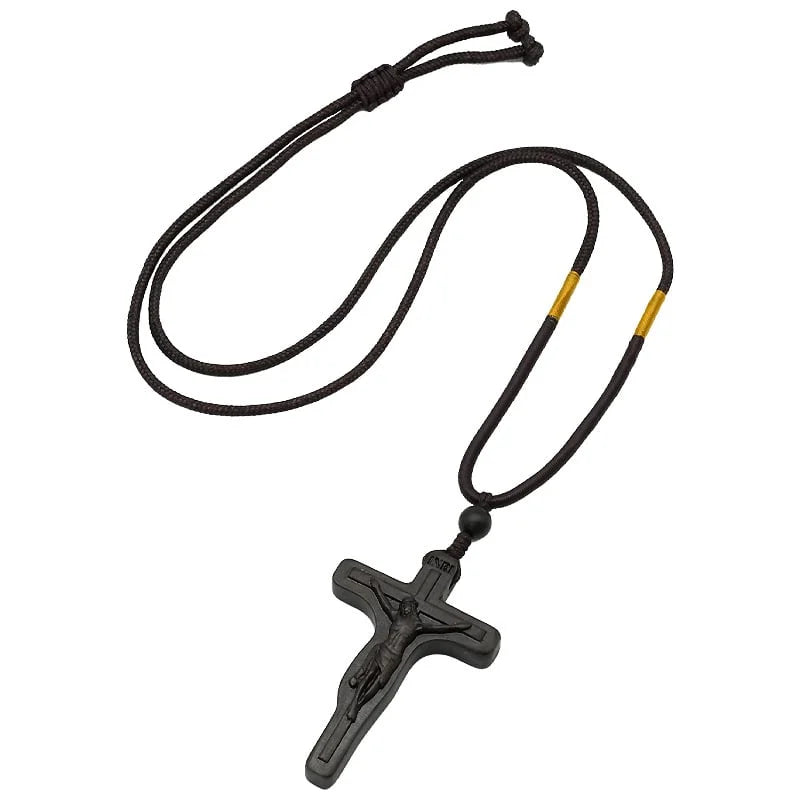 SacredTimber -  Handcrafted Wooden Cross Necklace