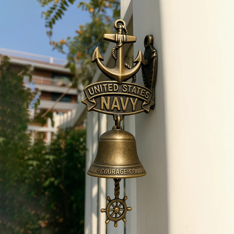 AnchorEcho – Traditional Navy Bell for Wall Display