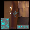 NeonFlutter – Luminous Butterfly Temporary Tattoo Stickers