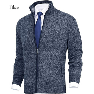 AuraKnit – Men's Fashion Stand Collar Cardigan Sweater