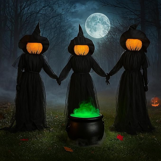 WitchGlow – Lighted Halloween Witch Garden Stakes