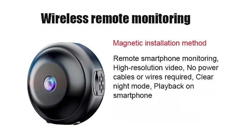 DarkSight – HD Night Vision Mini Camera for 24/7 Monitoring