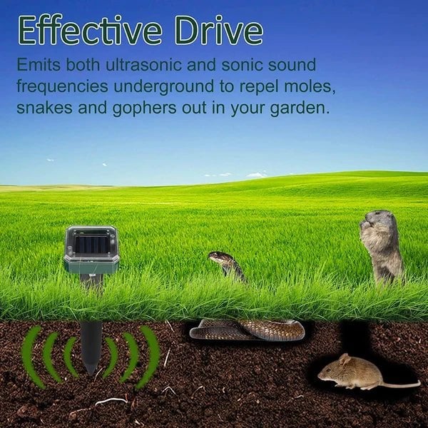 EcoVibe – Ultrasonic Pest Repeller for Lawns and Gardens