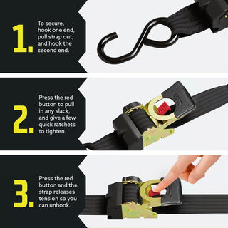 CargoLock – Heavy Duty Auto Ratchet Tie Down Strap