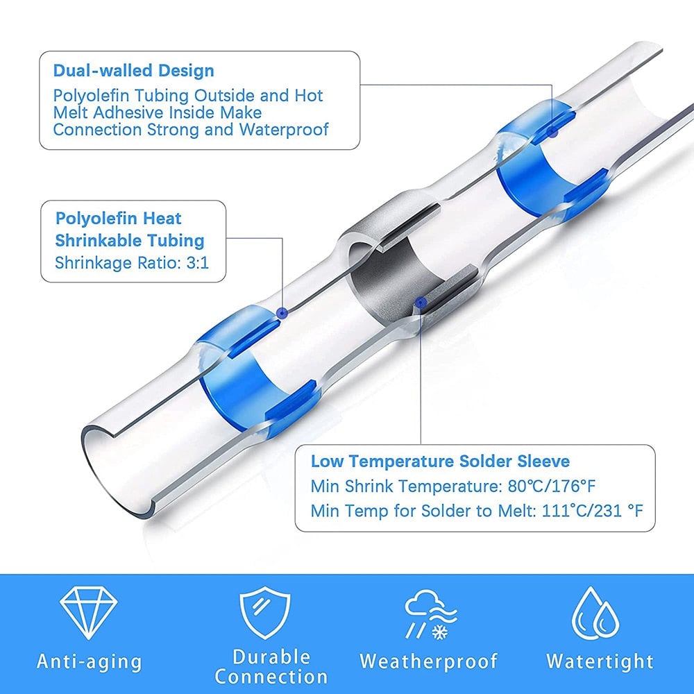 AquaSeal - Waterproof Heat Shrink Solder Wire Connector Kit