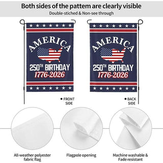 PatriotBanner – 250th Anniversary Garden Flag