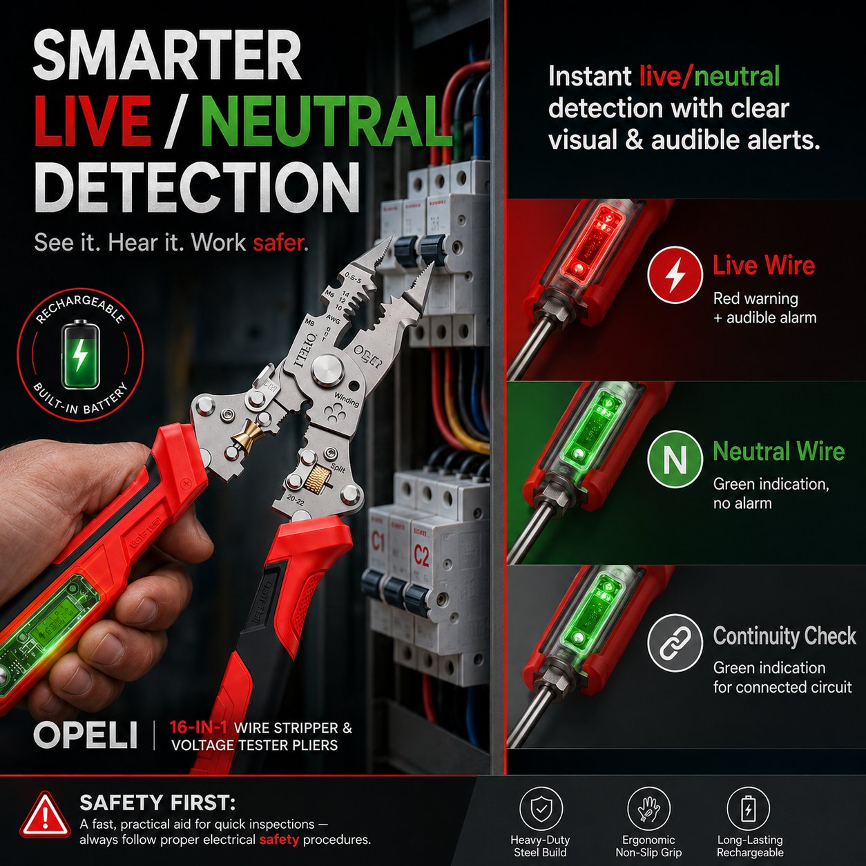 VoltPro | 16-in-1 Electrical Pliers Tool