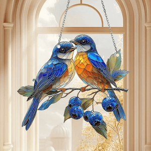 HeartFlutter - Hummingbird Stained Glass Ornament