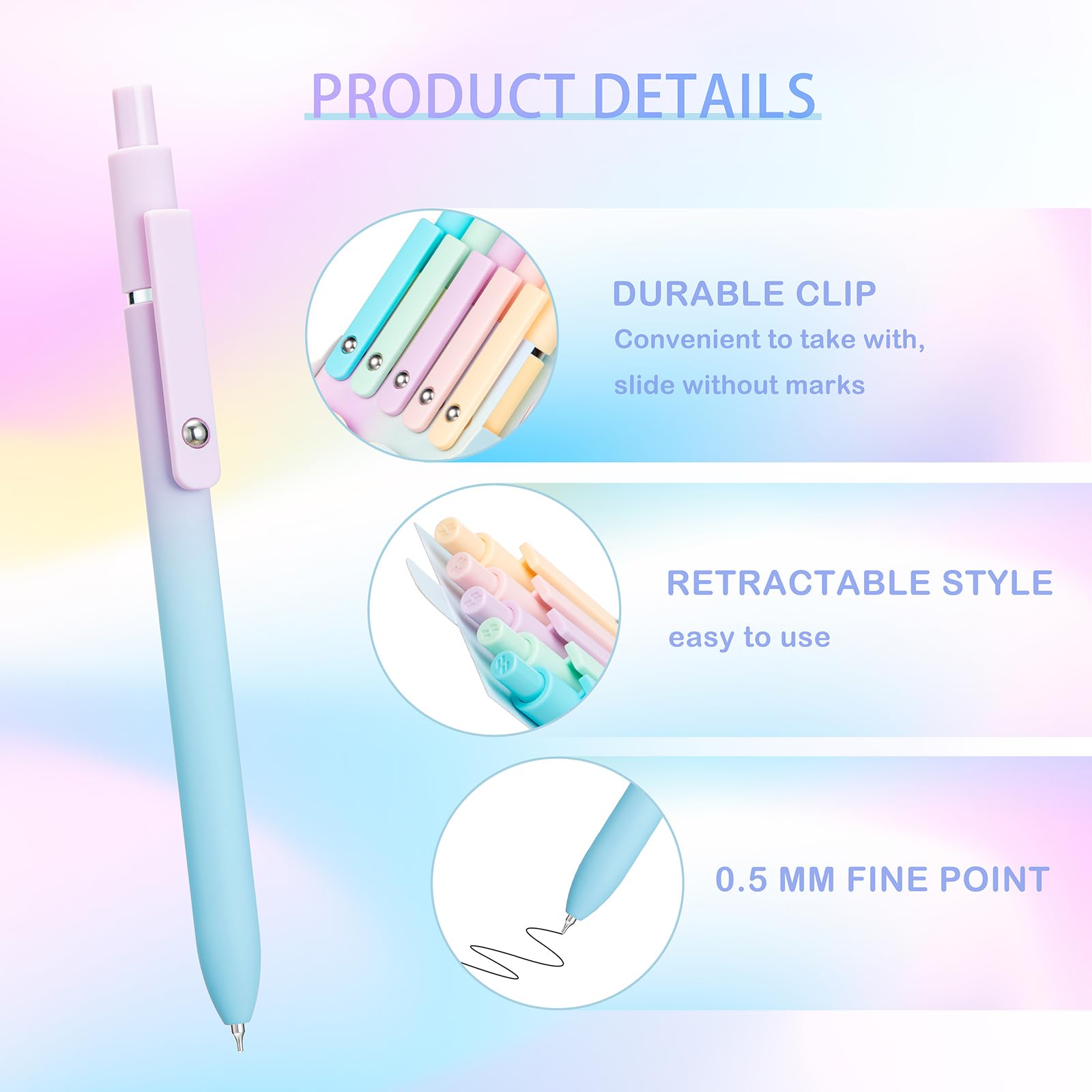 ColorFlow – 5-Piece Gradient Gel Pen Set