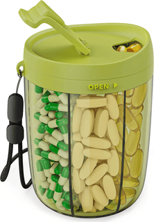 DailyMeds – 6 Compartment Pill Storage Container