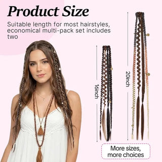 BohoGlow – Beaded Clip-In Braids