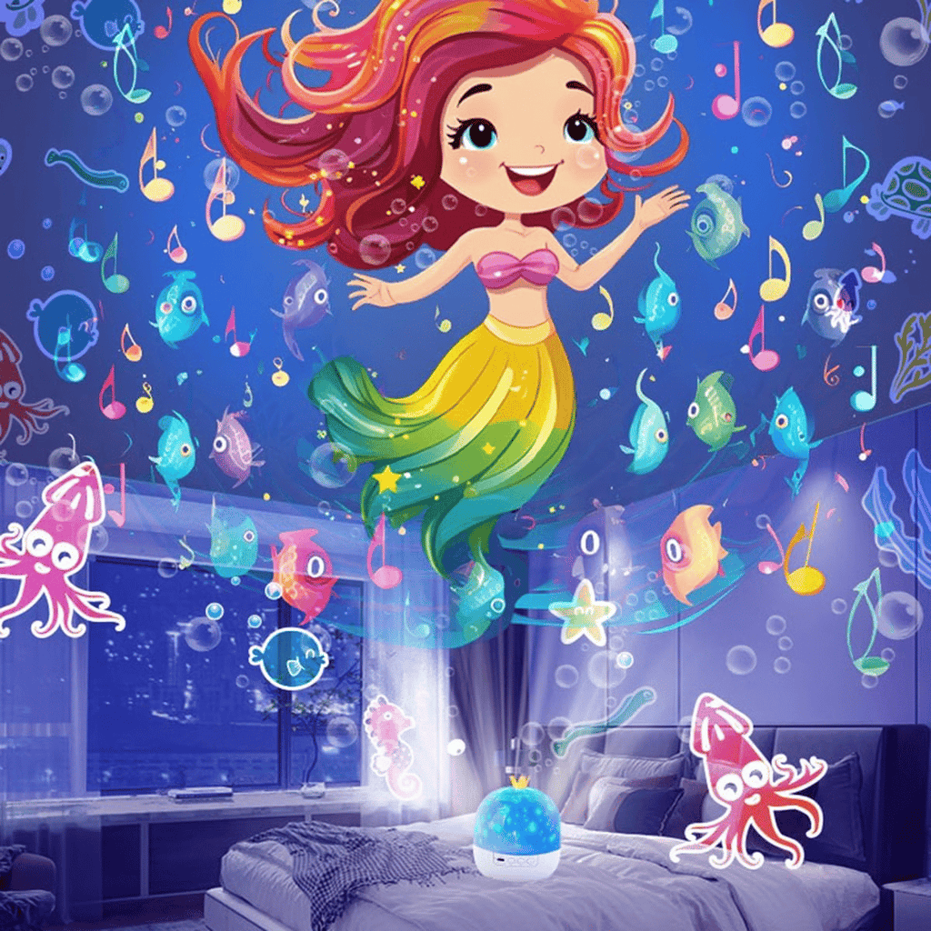 ⭐Projector Night Light for Kids 15 Sets of Films🌙Type-C Charging🔋
