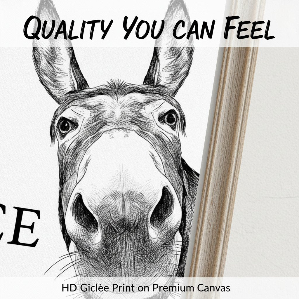 The Mischievous Mule - Comical Canvas Art