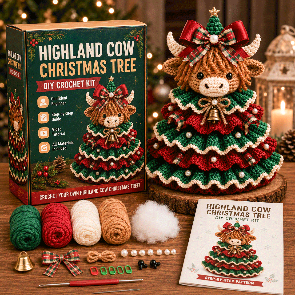 FestiveKnot – DIY Christmas Tree Animal Crochet Kit