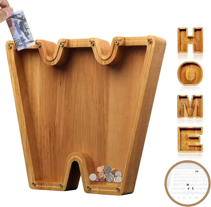 SmoothSaver - Handcrafted Wooden Piggy Bank
