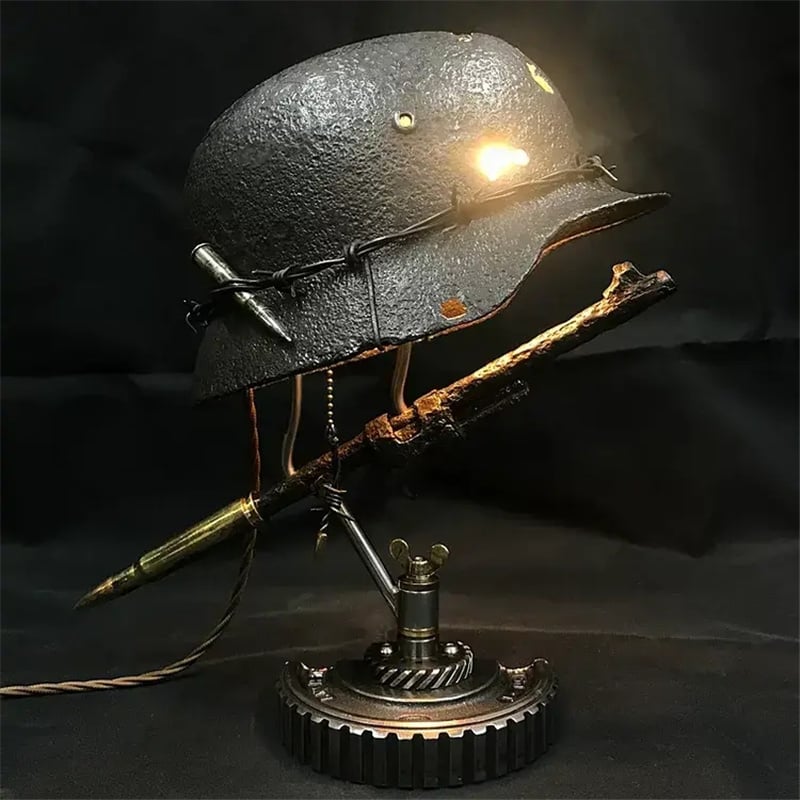 Heritage Luminary - Stahlhelm Helmet Table Lamp marnetic