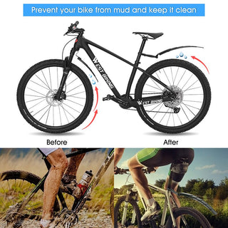 Super Pressure Resistant Bicycle Retractable Mudguard with Taillights(A pair)