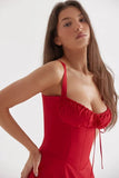 LA VIERA - Corset Lace-Up Summer Dress
