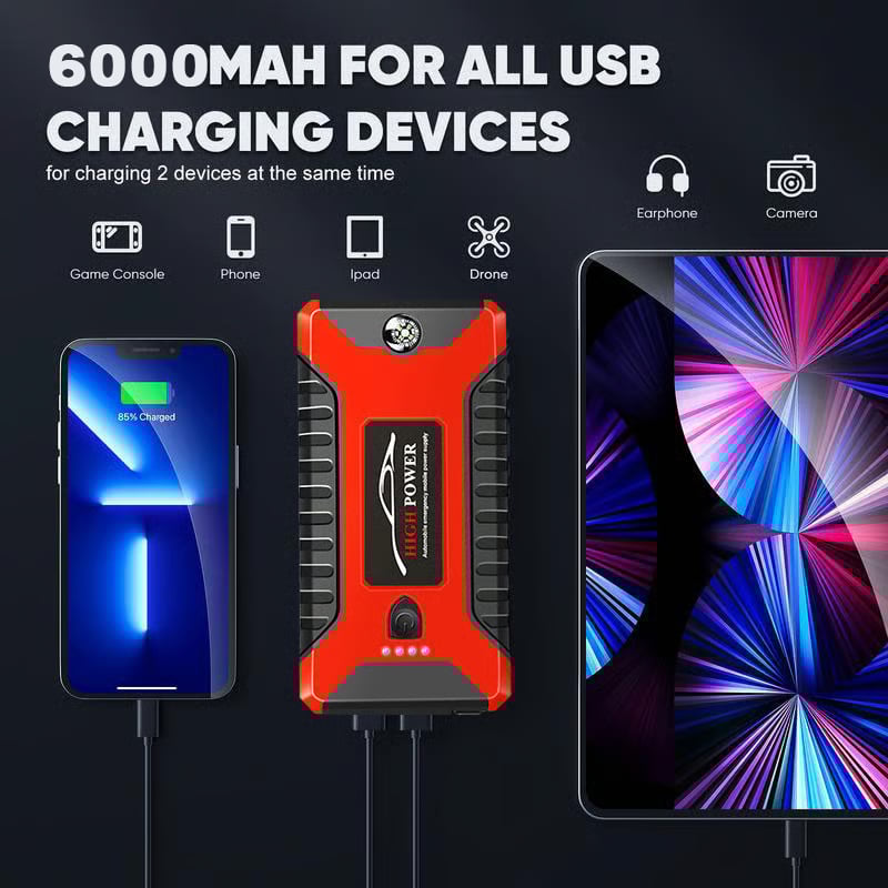 AutoRescue - Compact Jump Starter with QC3.0 Fast Charge