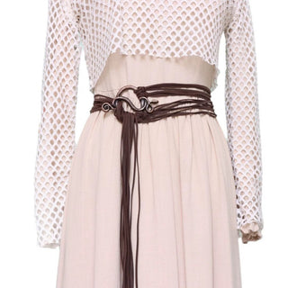 🔥Medieval Viking Braided Leather Belt Set, with Ring Buckle &amp; Tassel Decorations