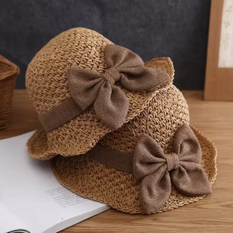 SunFlair – Elegant Ruffled Straw Hat