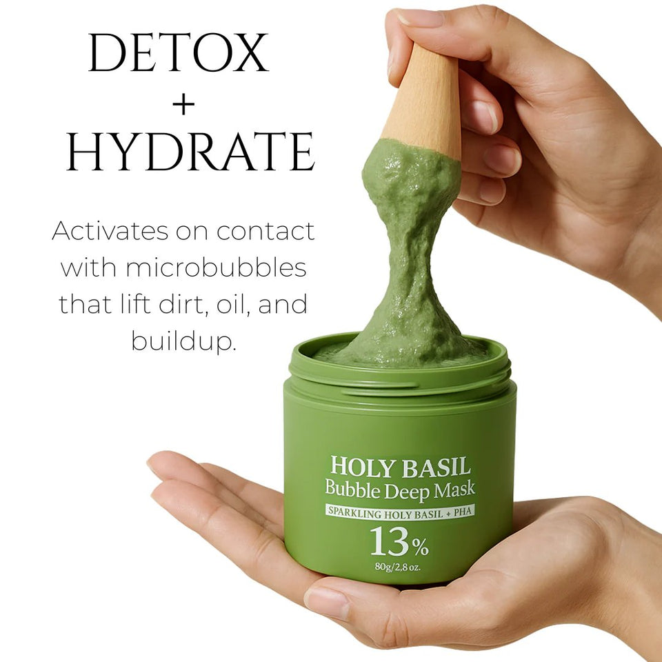 GlowBloom - Basil Bubble Pore Detox Mask