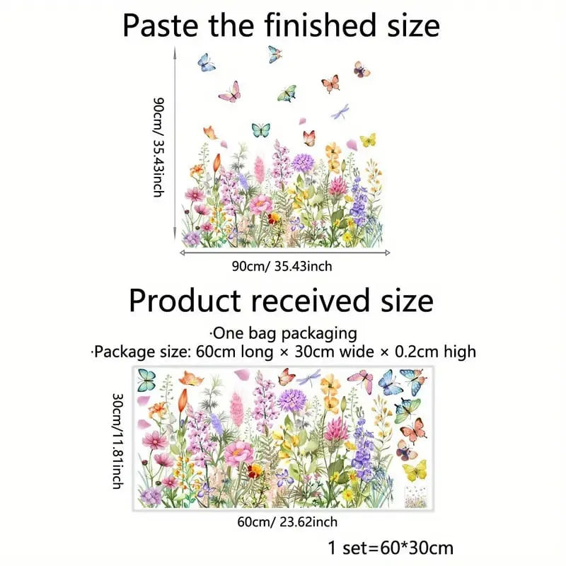 BloomView - Colorful Floral Bouquet Window Sticker