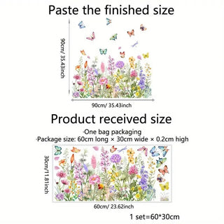 BloomView - Colorful Floral Bouquet Window Sticker