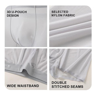 🔥Hot Sale Promotion 49% OFF🎁Summer Comfort Men's Ultra-Thin Cooling Boxer Briefs Lightweight Microfiber Underwear Breathable No-Show Design