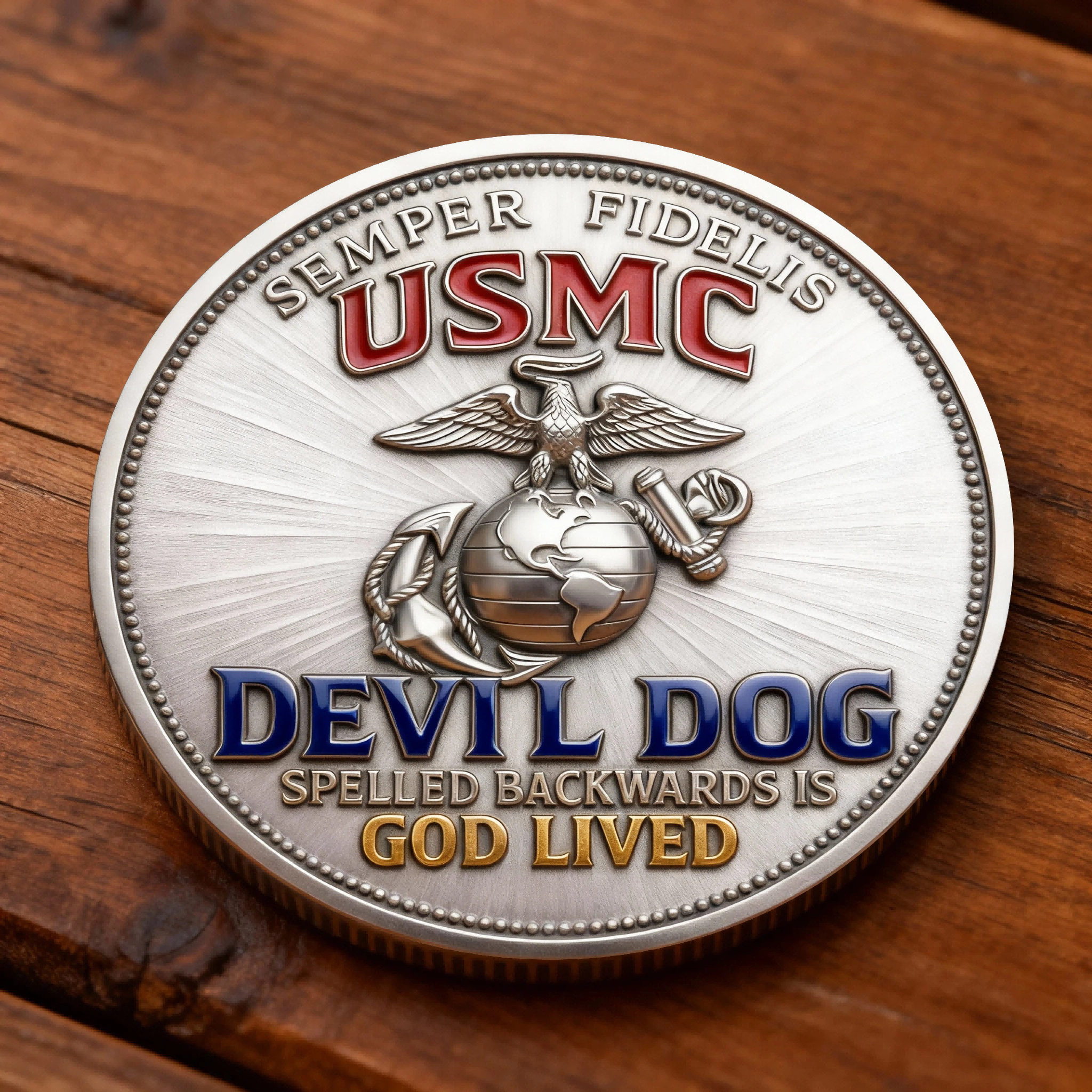 🏆Black Friday 60% OFF - 🦅 USMC "Devil Dog" Faith & Honor Challenge Coin 🪙