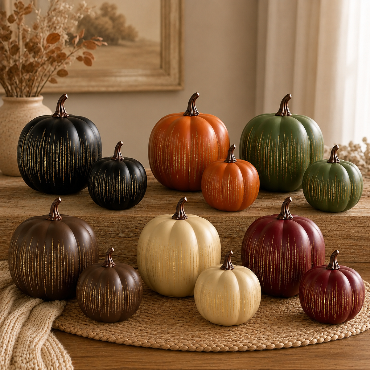 GlowHaven – Decorative Twinkling Glass Pumpkin Light