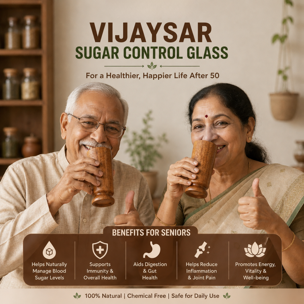 VijayaWell – Vijaysar Wood Wellness Glass