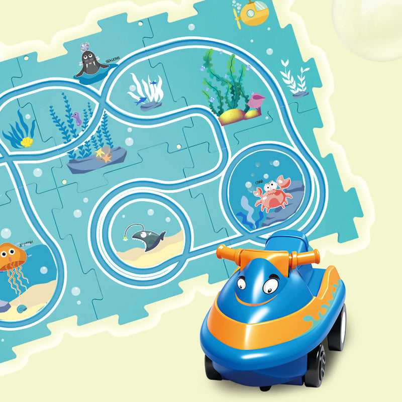 TurboTrail - DIY Educational Track Car Set for Kids