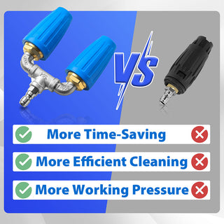 Dual Rotating Turbo Nozzle for Pressure Washer
