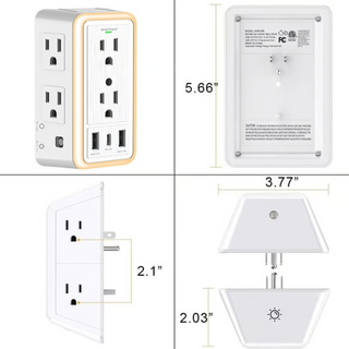 PowerHub |  9-IN-1 Multi Plug Surge Protector Outlet