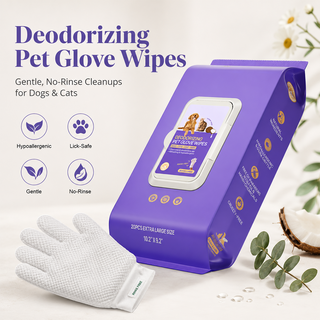 PawFresh – Deodorizing Glove Wipes for Dogs & Cats