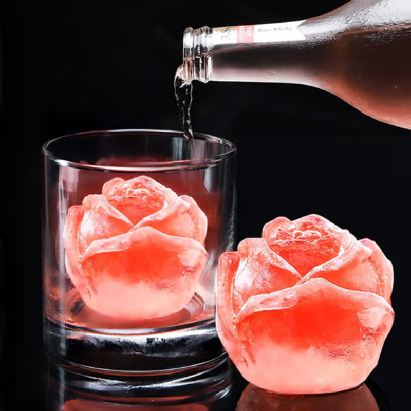 RoseChill - 3D Ice Cube Mold for Elegant Drinks