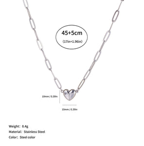 HeartLink – Magnetic Heart Pendant Necklace