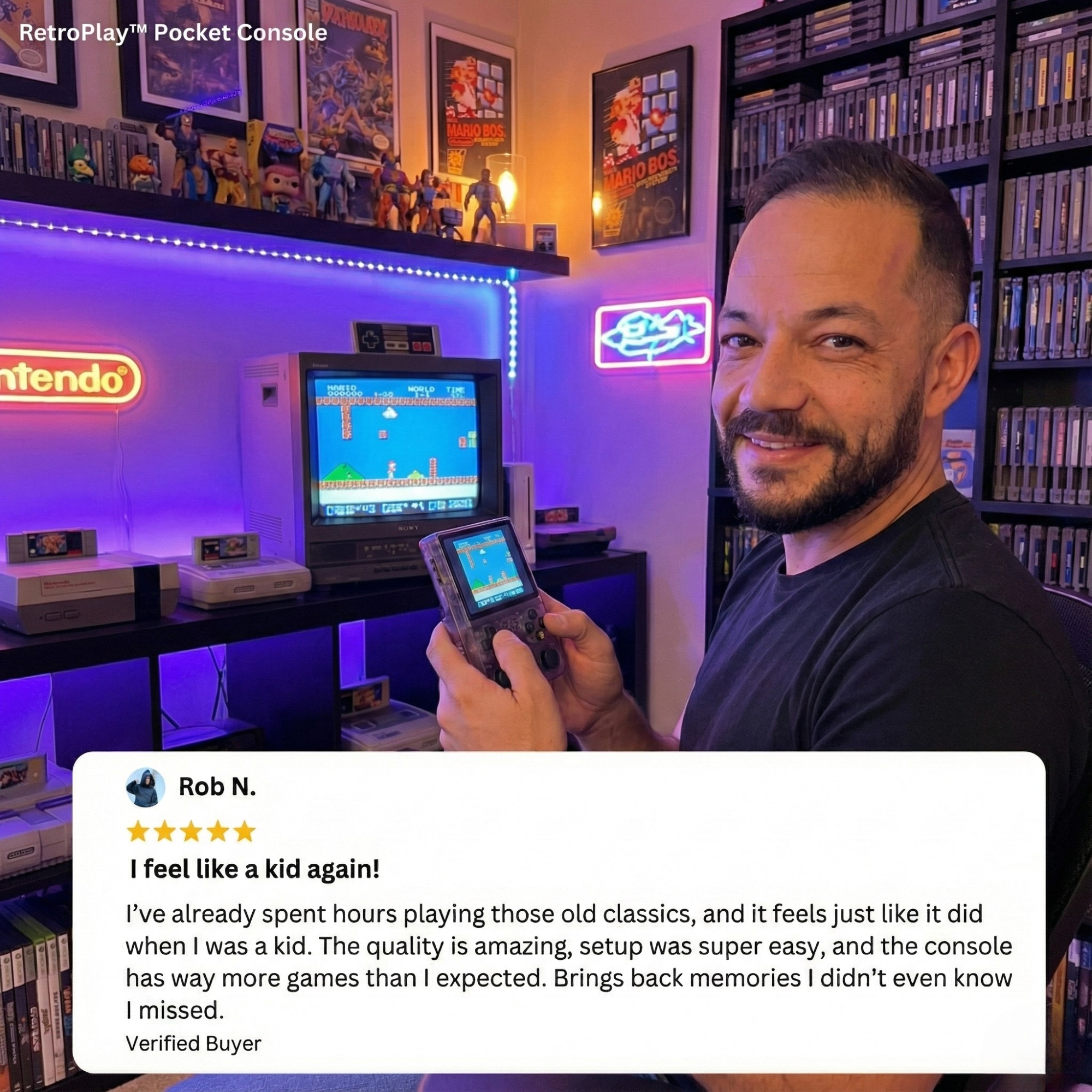 NostalgiaX - Mini Console – Classic Games Anytime