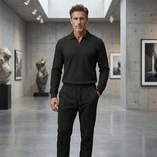 UrbanEase – Breathable Waffle Knit Lounge Set for Men