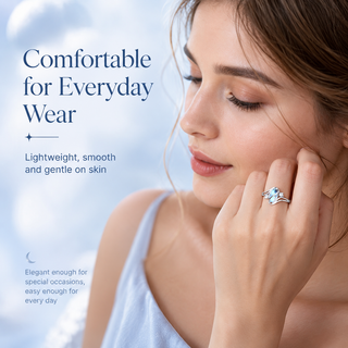 LunaGlow – 925 Sterling Silver Rainbow Moonstone Ring