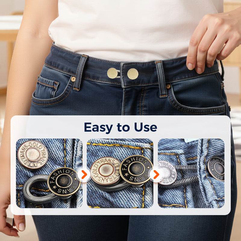 WaistPro – Metal Adjustable Button for Jeans