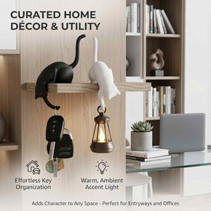 WhiskerGlow – Warm LED Cat Shelf Night Light