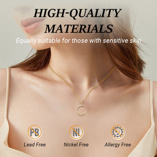LunaGlow – Bright Night Moon & Star Necklace