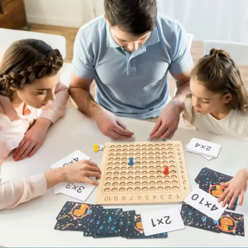 MathQuest - Montessori Wooden Multiplication Board