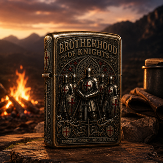 KnightFlame – Premium Medieval Brotherhood Windproof Lighter