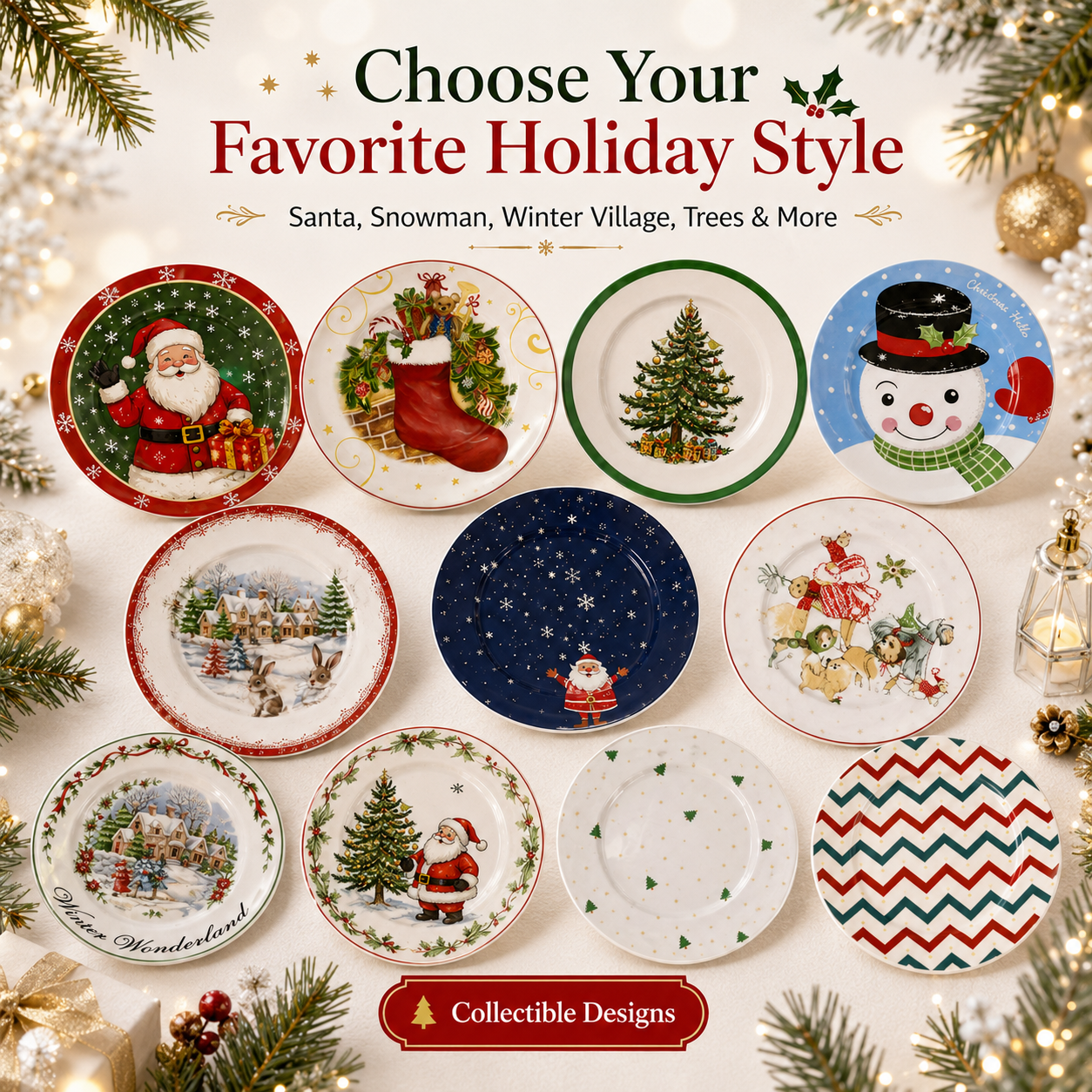 MerryTable – Festive Christmas Plate Collection